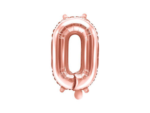Picture of FOIL BALLOON NUMBER 0 ROSE GOLD 16 INCH